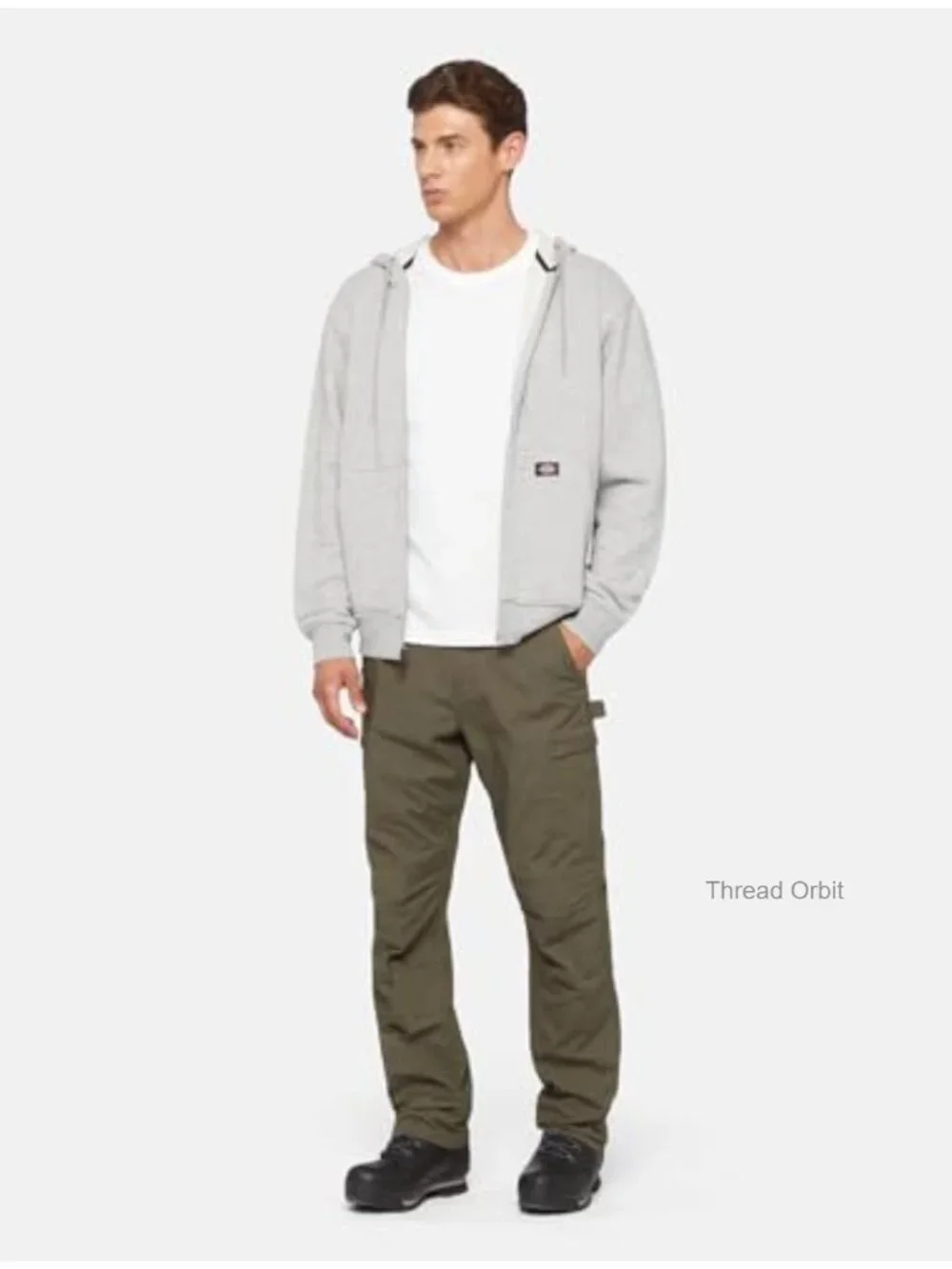 Midweight Fleece Zip Hoodie with Pockets, Relaxed Fit